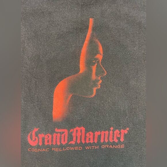 Grand Marnier Cognac Drink Crop Graphic T-shirt Women Small Black - Picture 2 of 5